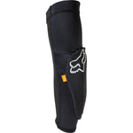 Fox Racing Enduro D3O elbow guard in black with Fox logo and orange D3O label