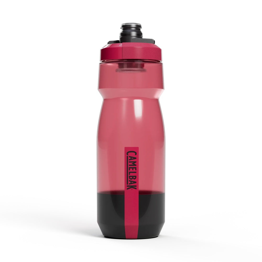 CamelBak Podium 24oz water bottle in pink translucent with black base