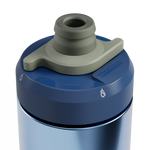 CamelBak Podium Steel water bottle with blue top and stainless steel body