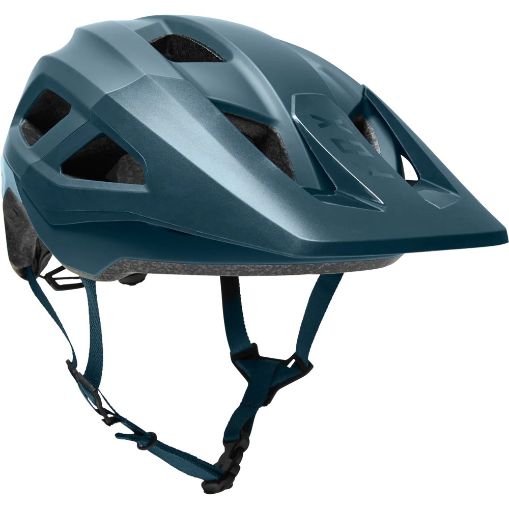 Fox Racing Youth Mainframe mountain bike helmet in slate blue with ventilation