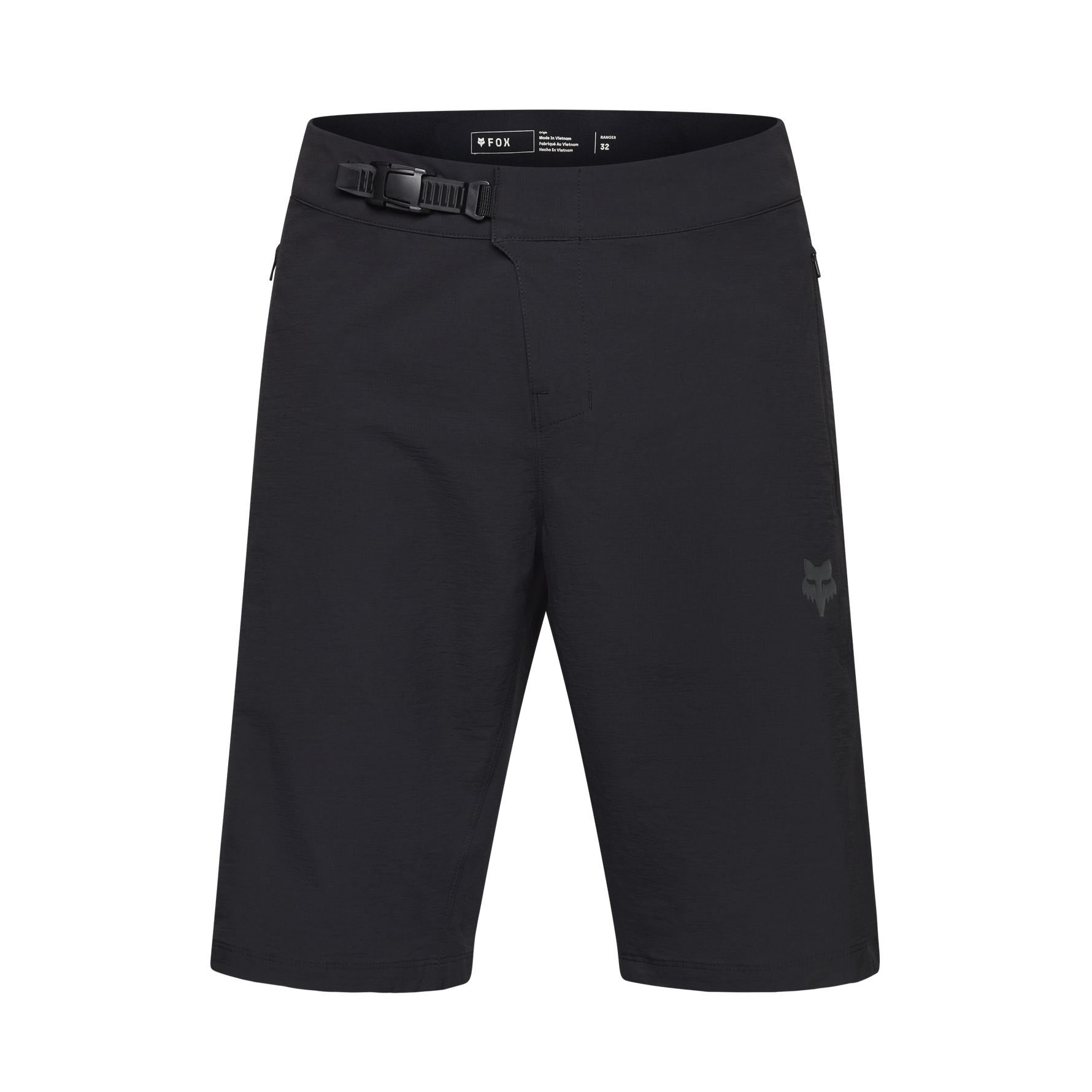 Fox Racing Men's Ranger Short in black with belt and fox logo