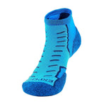 Experia Light Cushion Low-Cut running sock in royal blue with navy accent stripes