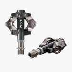 Shimano XTR PD-M9200 SPD clipless mountain bike pedals shown from two angles